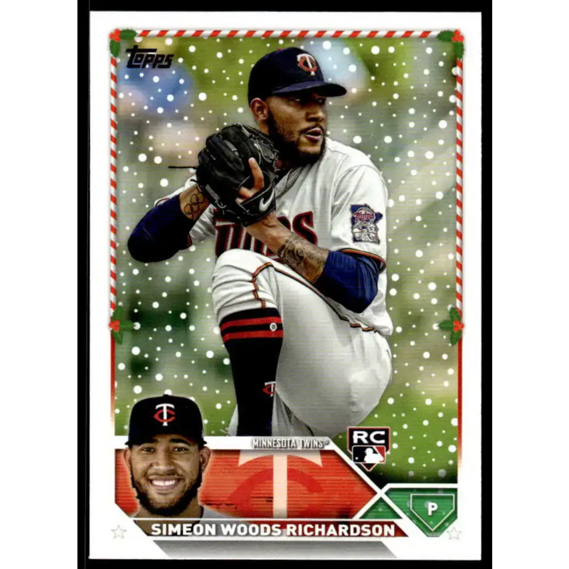 2023 Topps Holiday #H75 Simeon Woods Richardson NM-MT RC Rookie Minnesota Twins Baseball Card - Baseball Card Single
