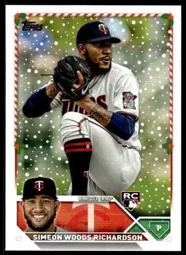 2023 Topps Holiday Simeon Woods Richardson rookie baseball card with original gloss