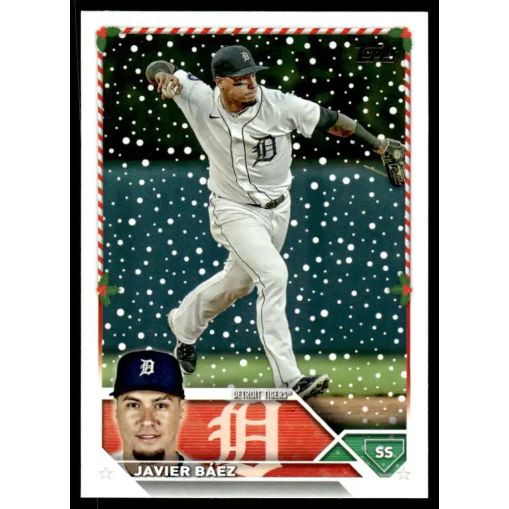2023 Topps Holiday #H79 Javier Baez NM-MT Detroit Tigers Baseball Card - Baseball Card Single