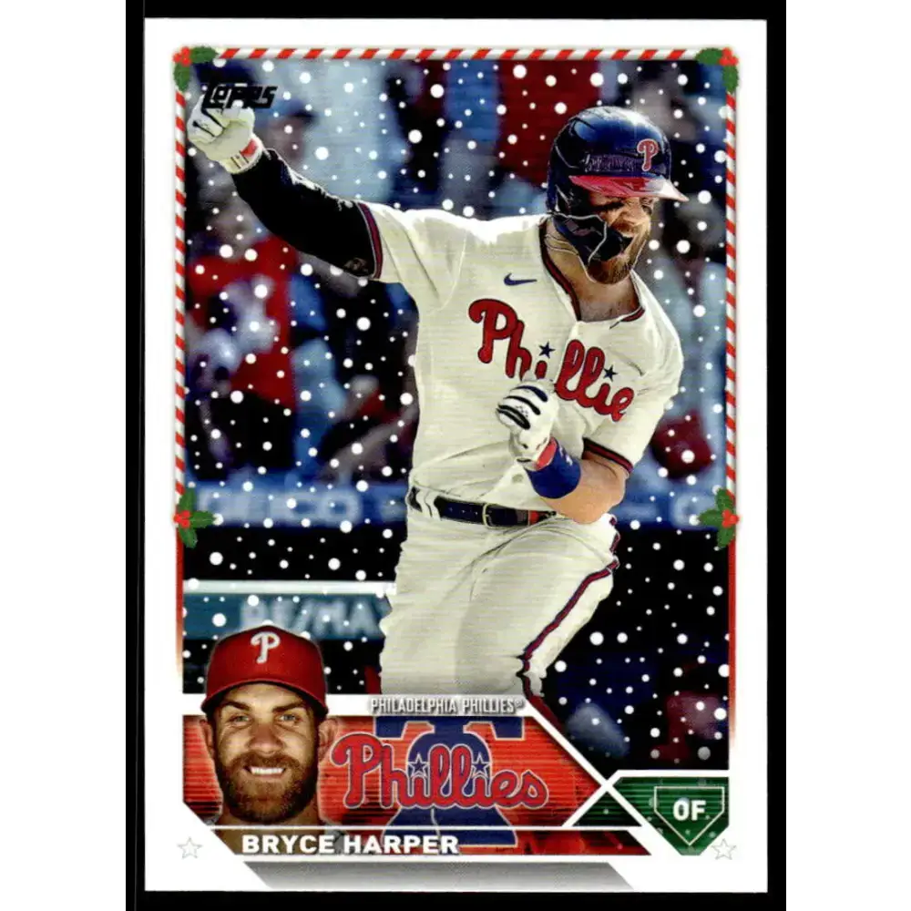 2023 Topps Holiday #H84 Bryce Harper NM-MT Philadelphia Phillies Baseball Card - Baseball Card Single