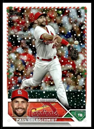 2023 Topps Holiday Paul Goldschmidt baseball card with original gloss near mint NM
