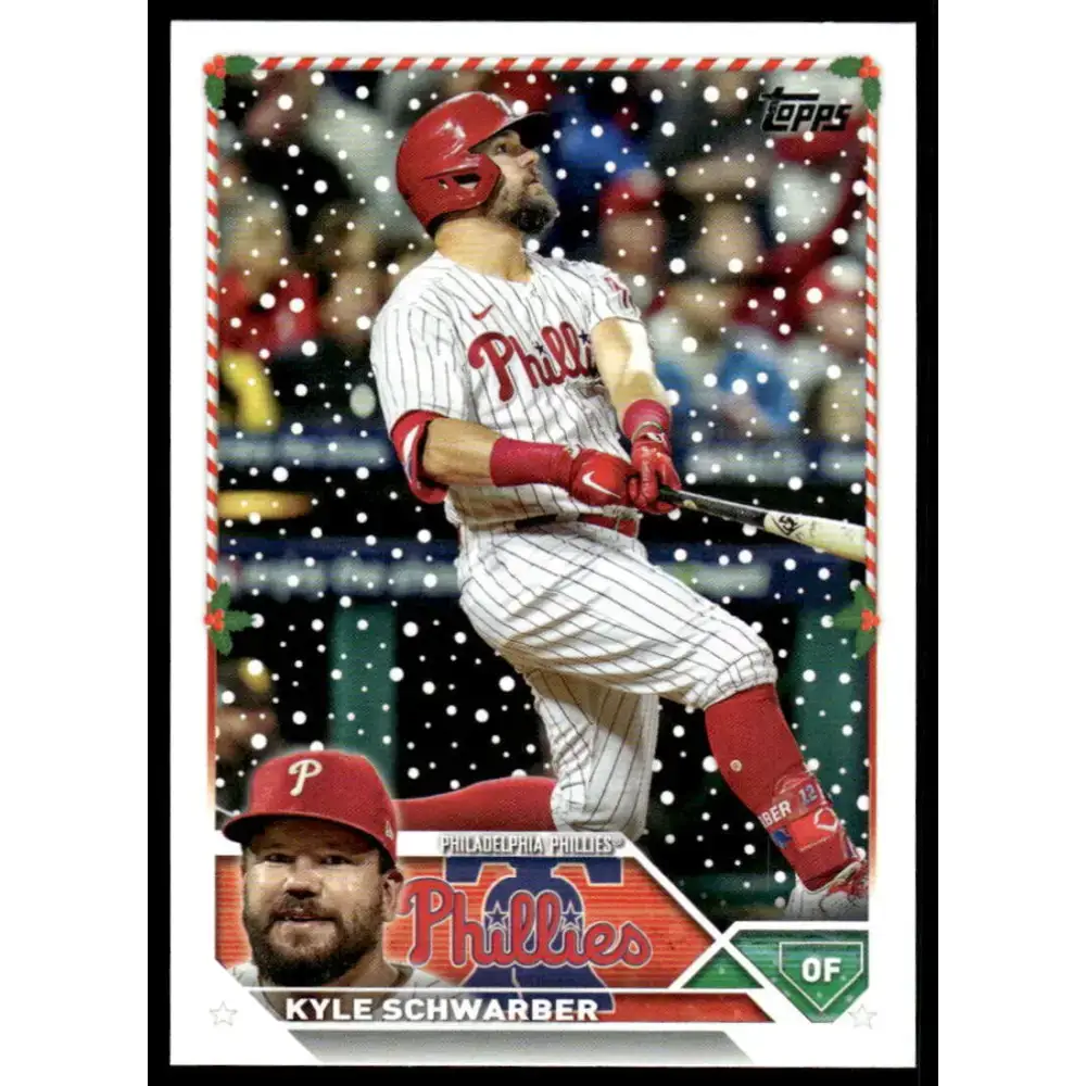 2023 Topps Holiday #H9 Kyle Schwarber NM-MT Philadelphia Phillies Baseball Card - Baseball Card Single