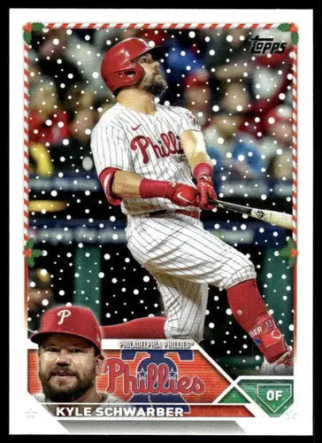 2023 Topps Holiday #H9 Kyle Schwarber NM Near Mint Phillies ID:65855 - Baseball Card Single