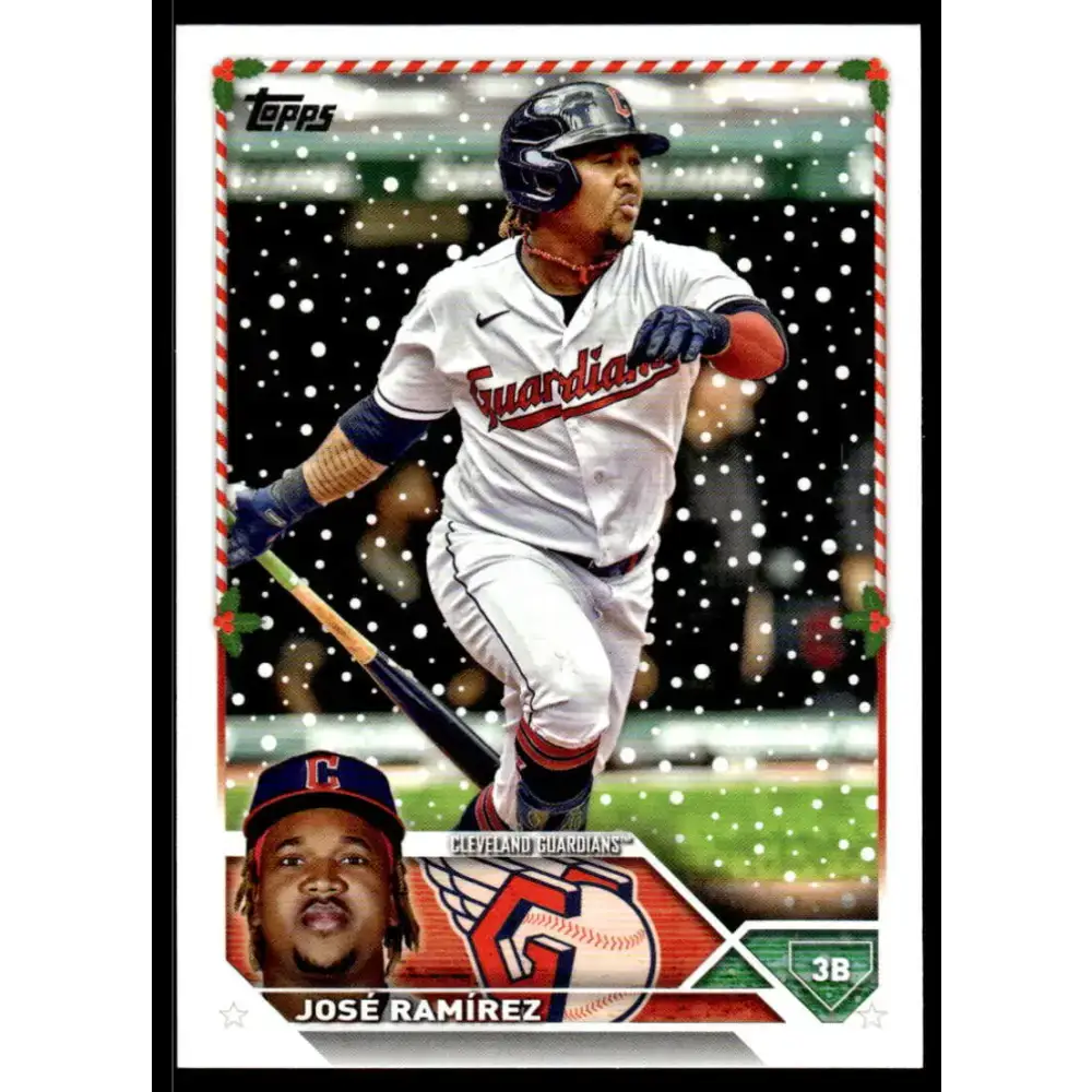 2023 Topps Holiday #H94 Jose Ramirez NM-MT Cleveland Guardians Baseball Card - Baseball Card Single