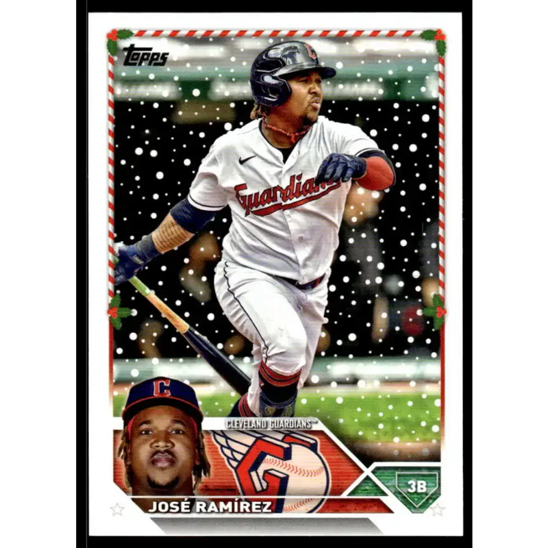 2023 Topps Holiday #H94 Jose Ramirez NM-MT Cleveland Guardians Baseball Card - Baseball Card Single