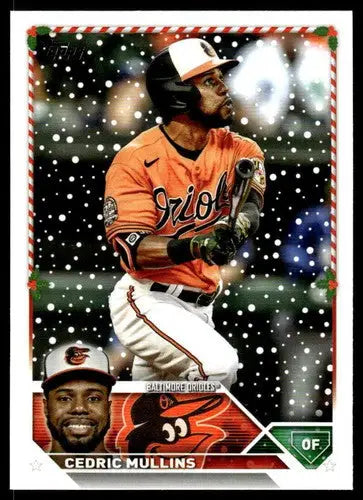 2023 Topps Holiday Cedric Mullins baseball card with original gloss Orioles NM Near Mint