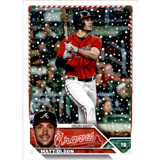 2023 Topps Holiday #H97 Matt Olson NM-MT Atlanta Braves Baseball Card - Baseball Card Single