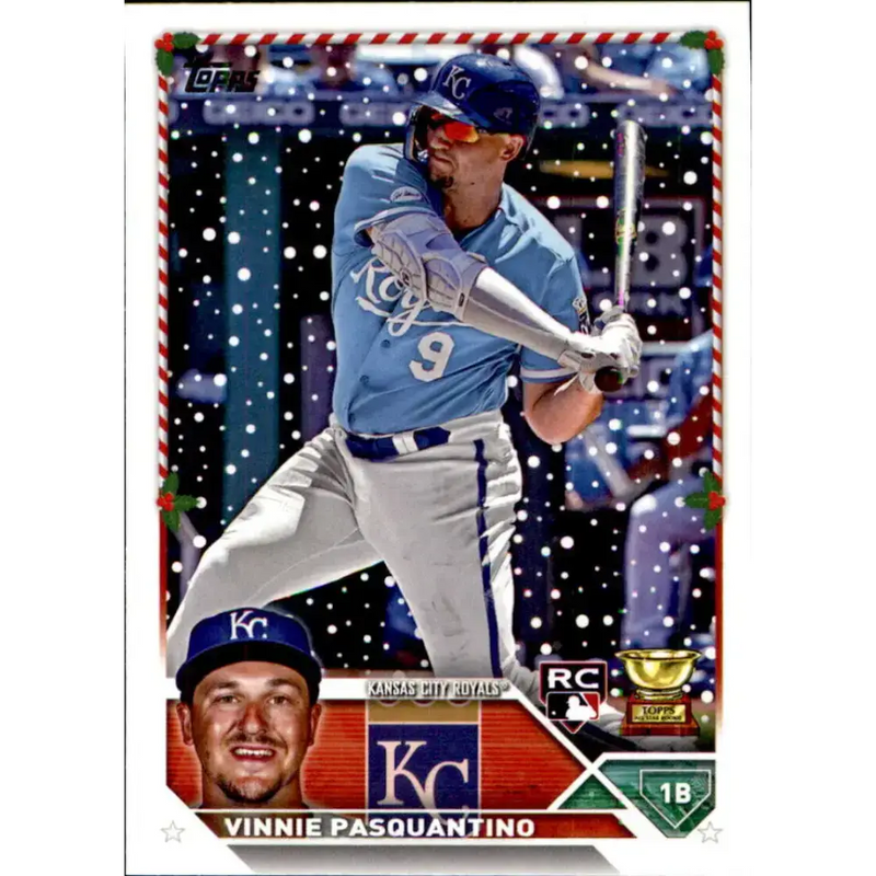 2023 Topps Holiday #H99 Vinnie Pasquantino NM-MT RC Rookie Kansas City Royals Baseball Card - Baseball Card Single