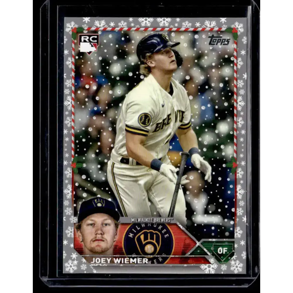 2023 Topps Holiday Metallic #H101 Joey Wiemer NM-MT RC Rookie Milwaukee Brewers Baseball Card - Baseball Card Single