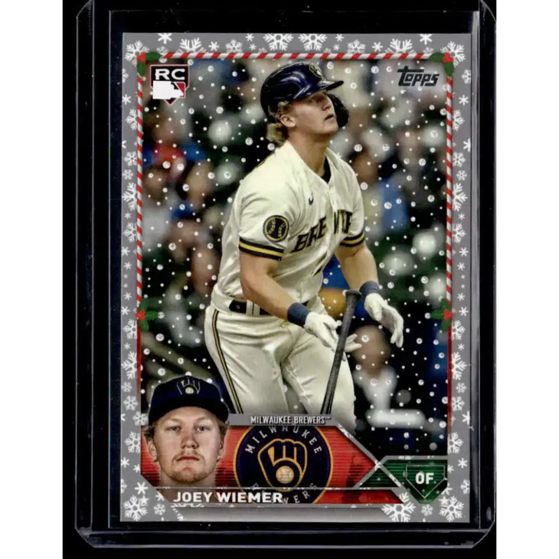 2023 Topps Holiday Metallic #H101 Joey Wiemer NM-MT RC Rookie Milwaukee Brewers Baseball Card - Baseball Card Single