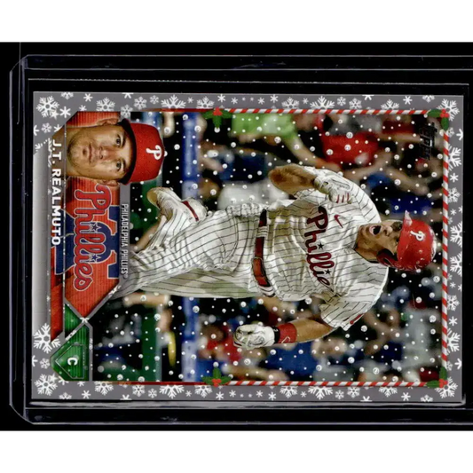 2023 Topps Holiday Metallic #H146 J.T. Realmuto NM-MT Philadelphia Phillies Baseball Card - Baseball Card Single