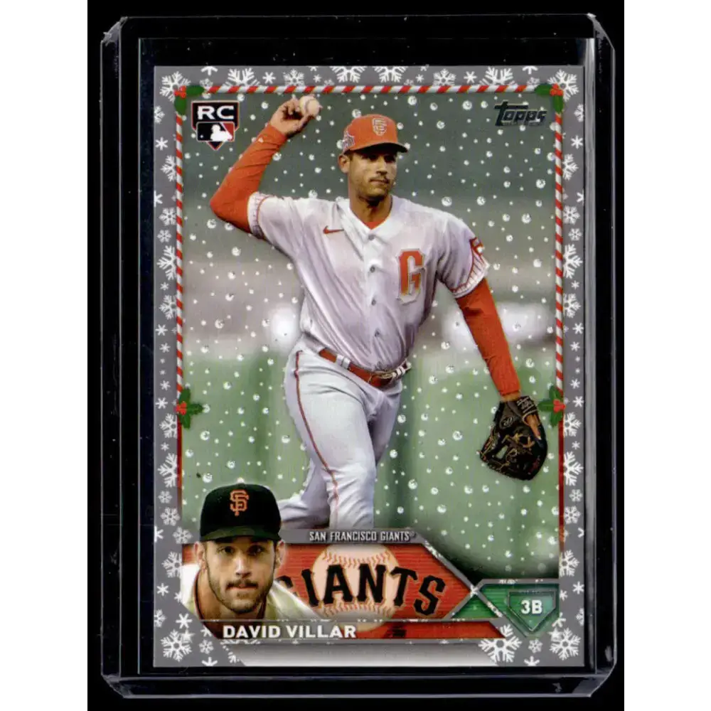 2023 Topps Holiday Metallic #H161 David Villar NM-MT RC Rookie San Francisco Giants Baseball Card - Baseball Card Single