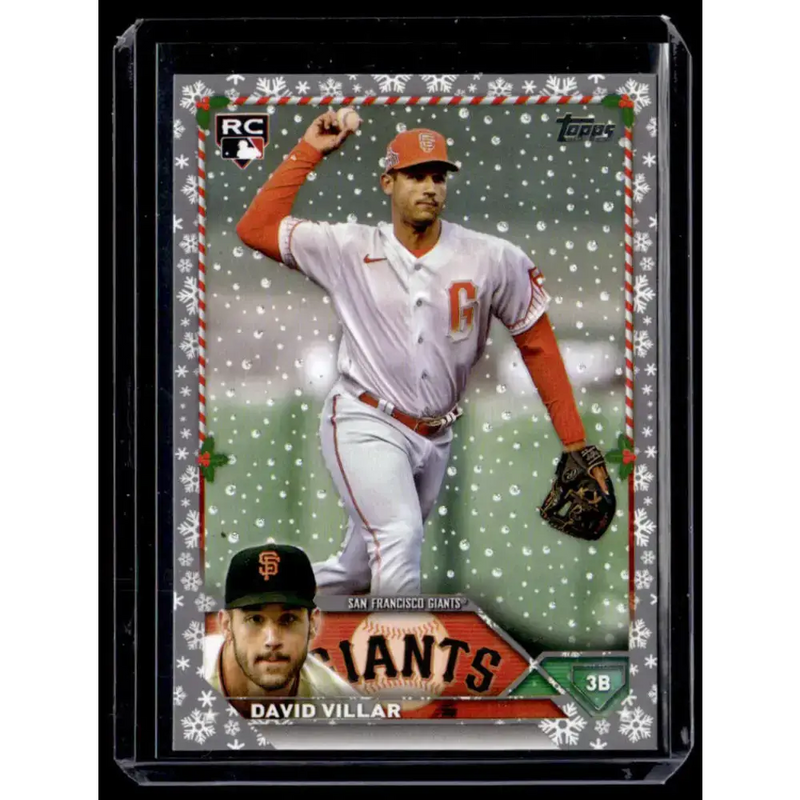 2023 Topps Holiday Metallic #H161 David Villar NM-MT RC Rookie San Francisco Giants Baseball Card - Baseball Card Single