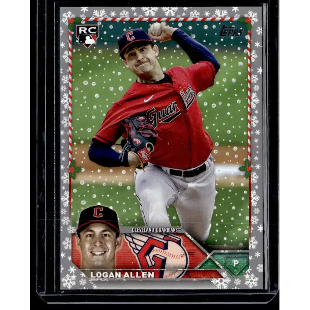 2023 Topps Holiday Metallic #H46 Logan Allen NM-MT RC Rookie Cleveland Guardians Baseball Card - Baseball Card Single