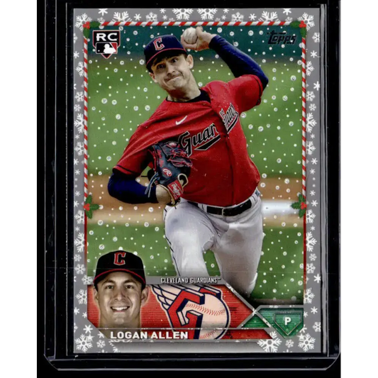 2023 Topps Holiday Metallic #H46 Logan Allen NM-MT RC Rookie Cleveland Guardians Baseball Card - Baseball Card Single