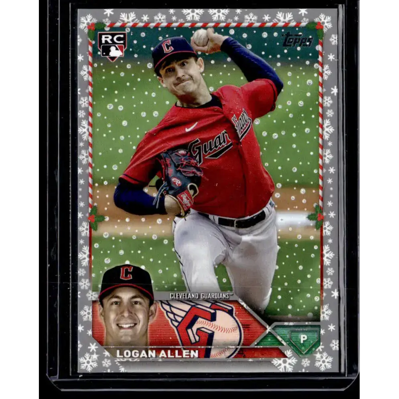 2023 Topps Holiday Metallic #H46 Logan Allen NM-MT RC Rookie Cleveland Guardians Baseball Card - Baseball Card Single
