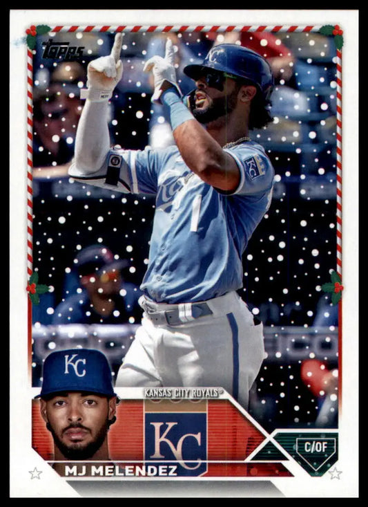 2023 Topps Holiday MJ Melendez H110 Kansas City Royals NM - Baseball Card Single