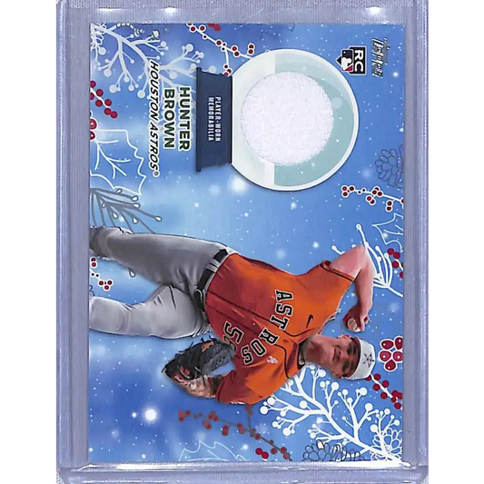 2023 Topps Holiday Relics #RC-HB Hunter Brown NM-MT MEM Houston Astros Baseball Card - Baseball Card Single