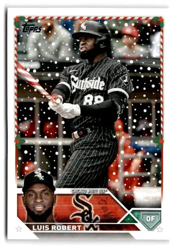 Luis Robert baseball card from 2023 Topps Holiday Short Prints collection