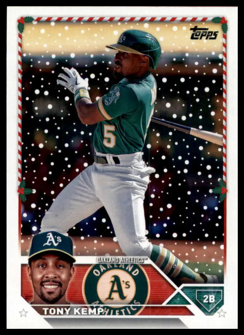 2023 Topps Holiday Tony Kemp H12 Oakland Athletics NM - Baseball Card Single