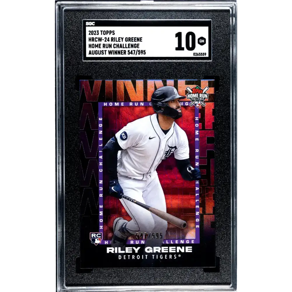 2023 Topps Homerun Challenge Winner #HRCW-24 Riley Greene SGC 10 Gem 547/595 Detroit Tigers Baseball Card - Baseball