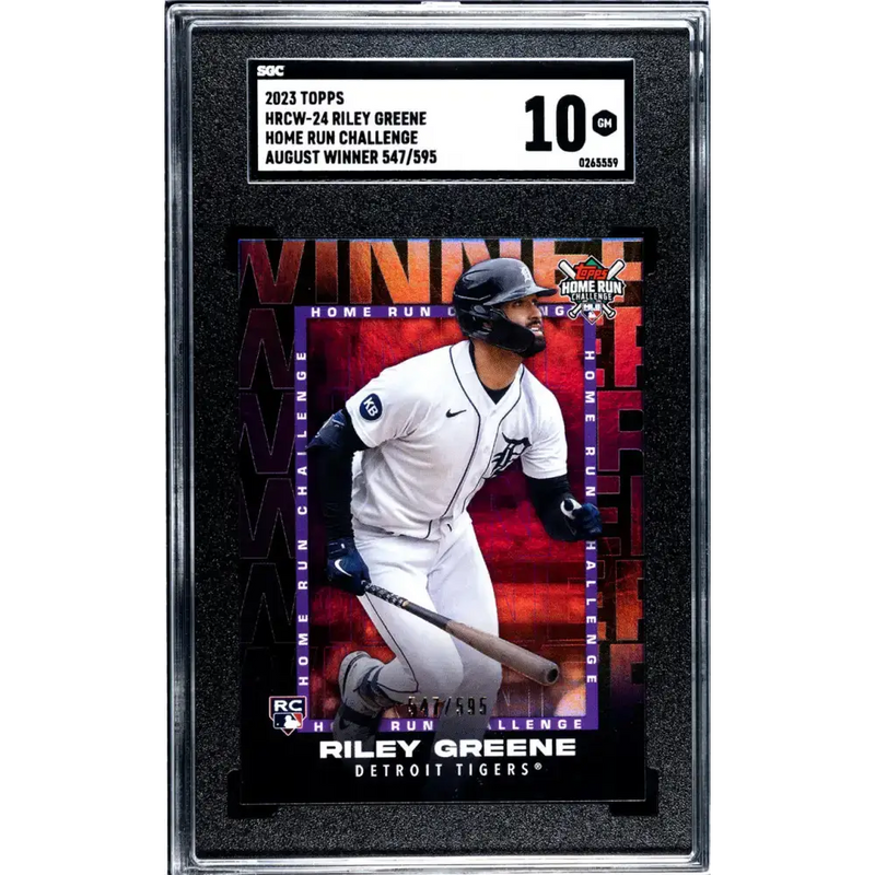 2023 Topps Homerun Challenge Winner #HRCW-24 Riley Greene SGC 10 Gem 547/595 Detroit Tigers Baseball Card - Baseball
