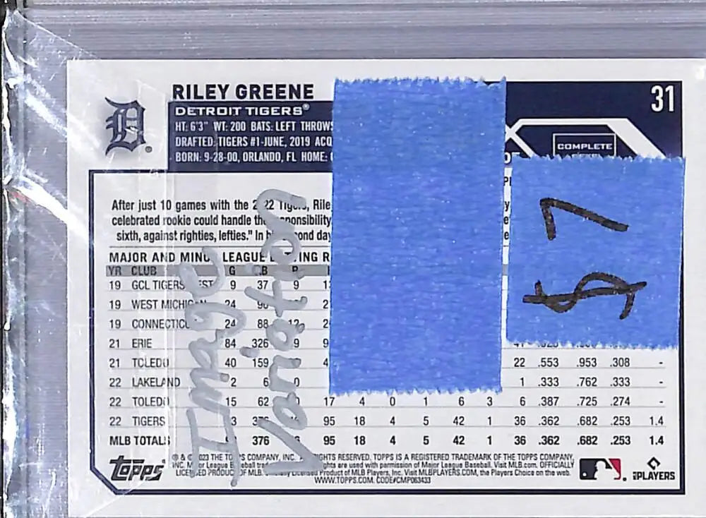 2023 Topps Image Variation #31 Riley Green NM-MT Detroit Tigers