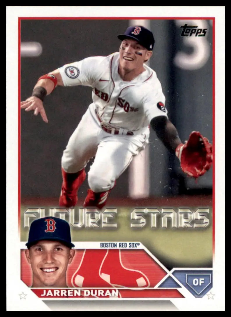 2023 Topps Jarren Duran 242 Boston Red Sox Baseball NM - Baseball Card Single