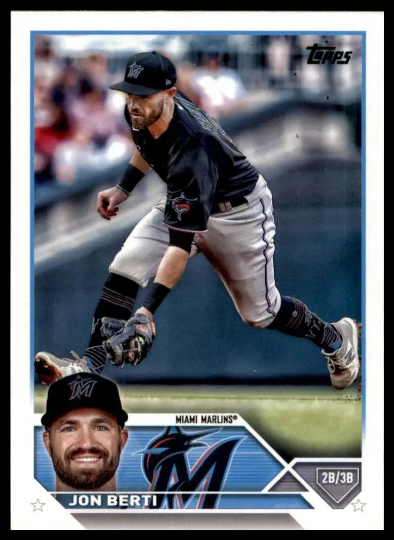 2023 Topps Jon Berti 72 Miami Marlins Baseball NM - Baseball Card Single