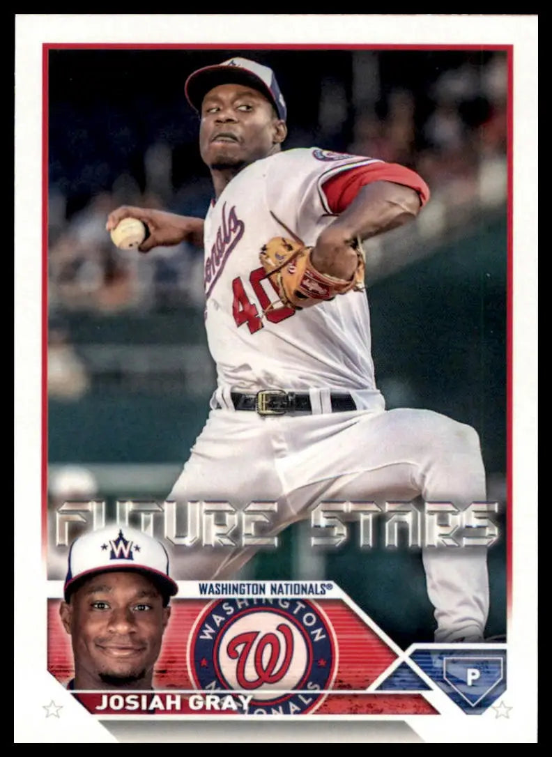 2023 Topps Josiah Gray 149 Washington Nationals Baseball NM - Baseball Card Single