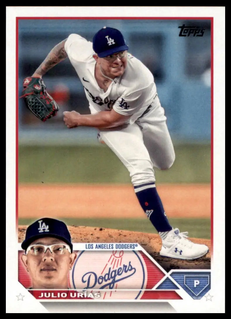 2023 Topps Julio Urías 280 Los Angeles Dodgers Baseball NM - Baseball Card Single