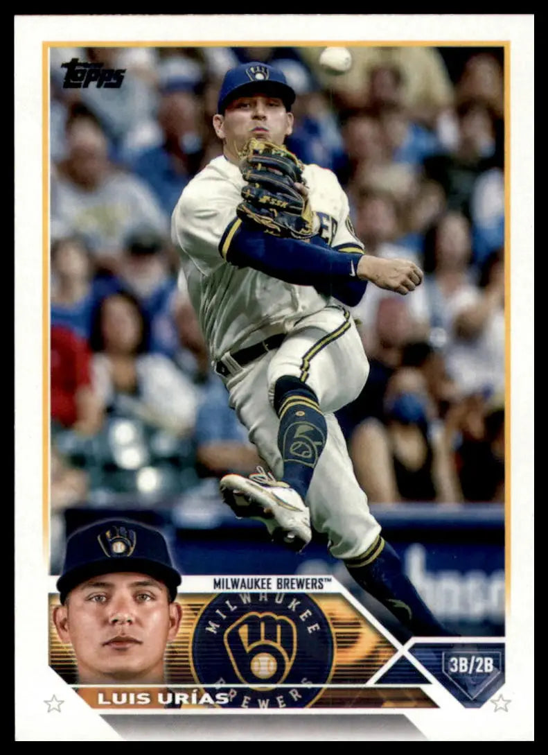 2023 Topps Luis Urias 322 Milwaukee Brewers Baseball NM - Baseball Card Single