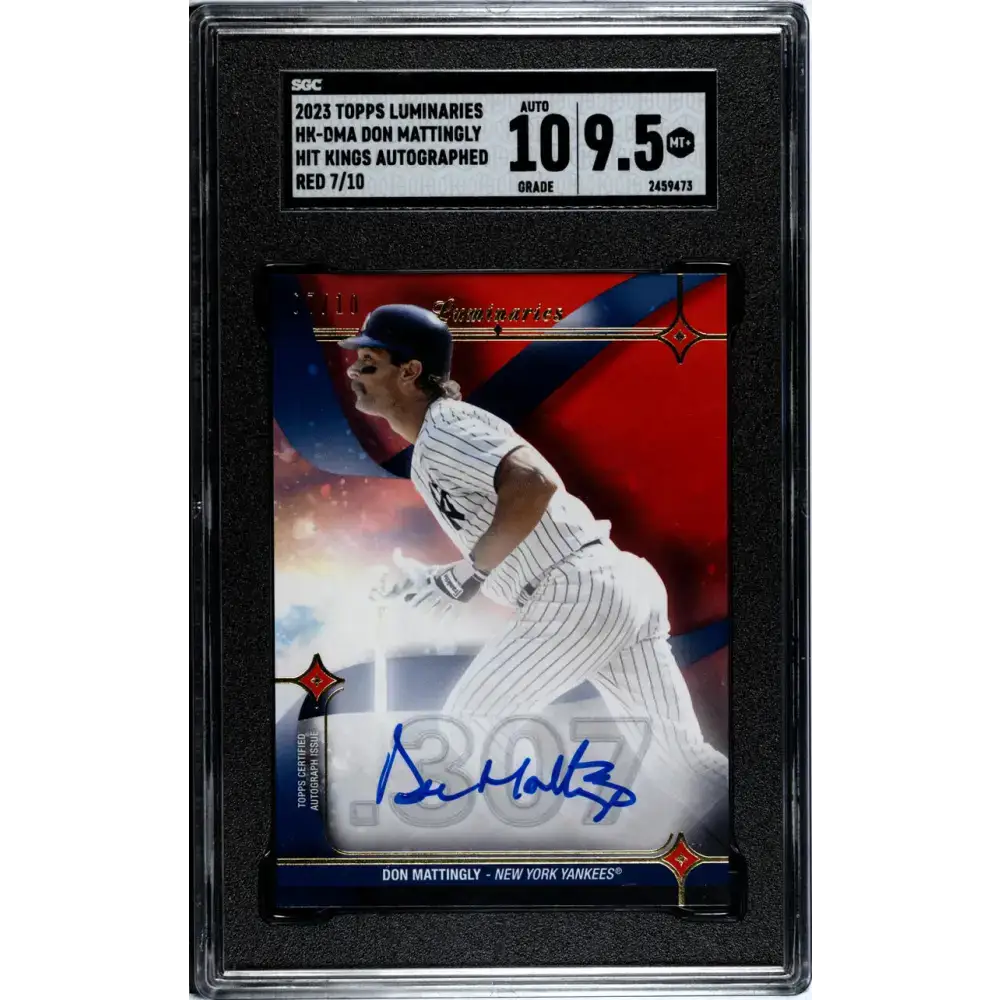 2023 Topps Luminaries #HK-DMA Don Mattingly SGC 9.5 MINT+ Auto 7/10 New York Yankees Baseball Card - Baseball Card