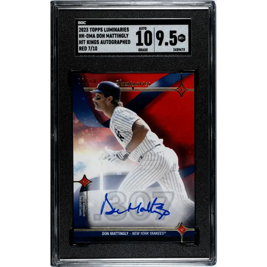 2023 Topps Luminaries #HK-DMA Don Mattingly SGC 9.5 MINT+ Auto 7/10 New York Yankees Baseball Card - Baseball Card