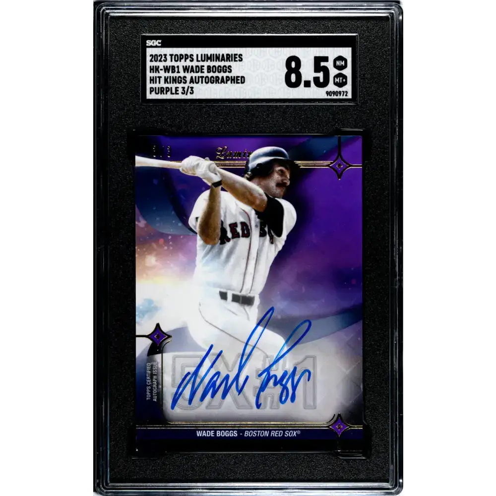 2023 Topps Luminaries #HK-WB1 Wade Boggs SGC 8.5 NM/MT+ Auto 3/3 Boston Red Sox Baseball Card - Baseball Card Single