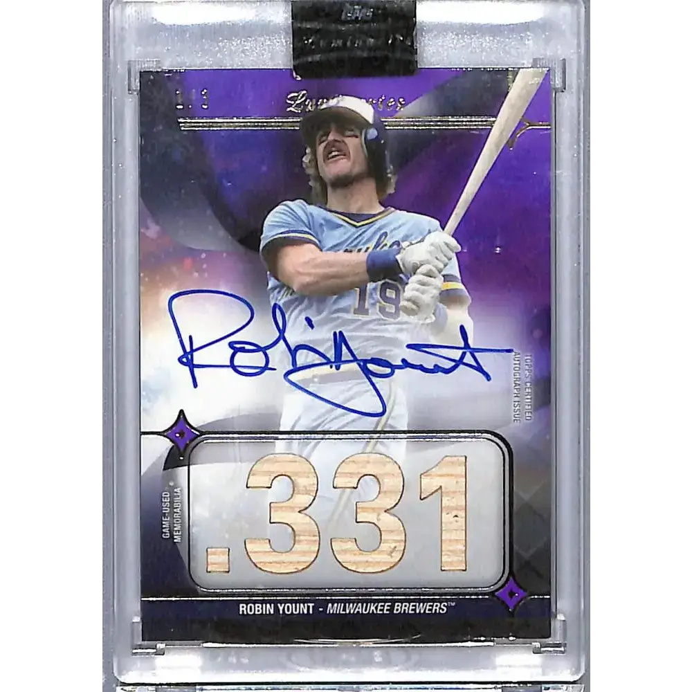 2023 Topps Luminaries #HKARRY Robin Yount NM-MT MEM Auto 1/3 Milwaukee Brewers Baseball Card - Baseball Card Single