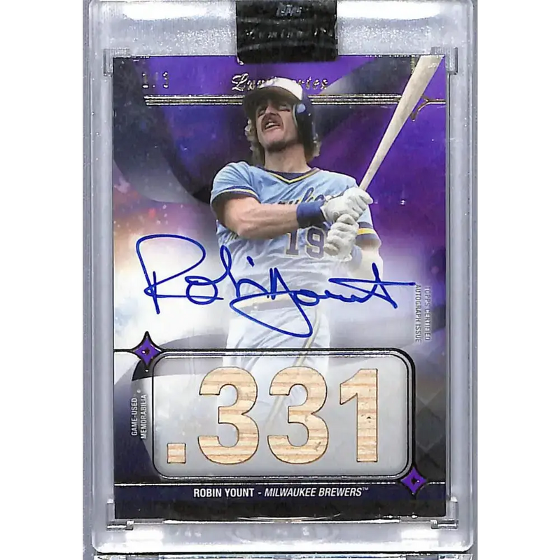 2023 Topps Luminaries #HKARRY Robin Yount NM-MT MEM Auto 1/3 Milwaukee Brewers Baseball Card - Baseball Card Single