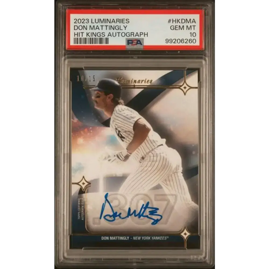 2023 Topps Luminaries #HKDMA Don Mattingly PSA 10 GEM MINT Auto 10/15 New York Yankees Baseball Card - Baseball Card