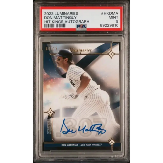 2023 Topps Luminaries #HKDMA Don Mattingly PSA 9 MINT Auto 4/15 New York Yankees Baseball Card - Baseball Card Single