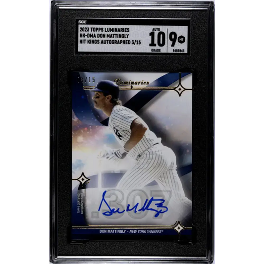 2023 Topps Luminaries #HKDMA Don Mattingly SGC 9 MINT Auto 3/15 New York Yankees Baseball Card - Baseball Card Single