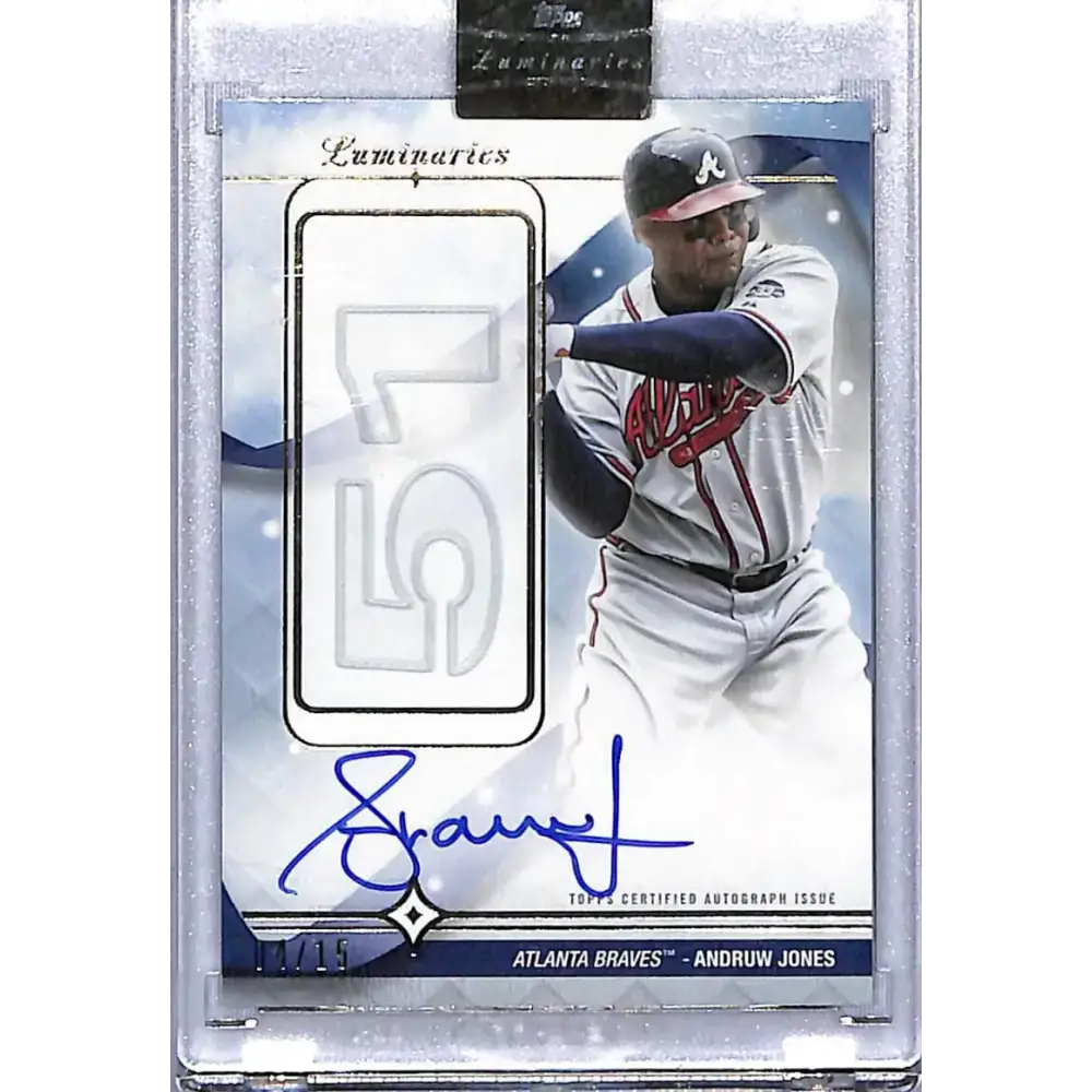 2023 Topps Luminaries Home Run Kings #HRK-AJ Andruw Jones NM-MT MEM Auto 04/15 Atlanta Braves - Baseball Card Single