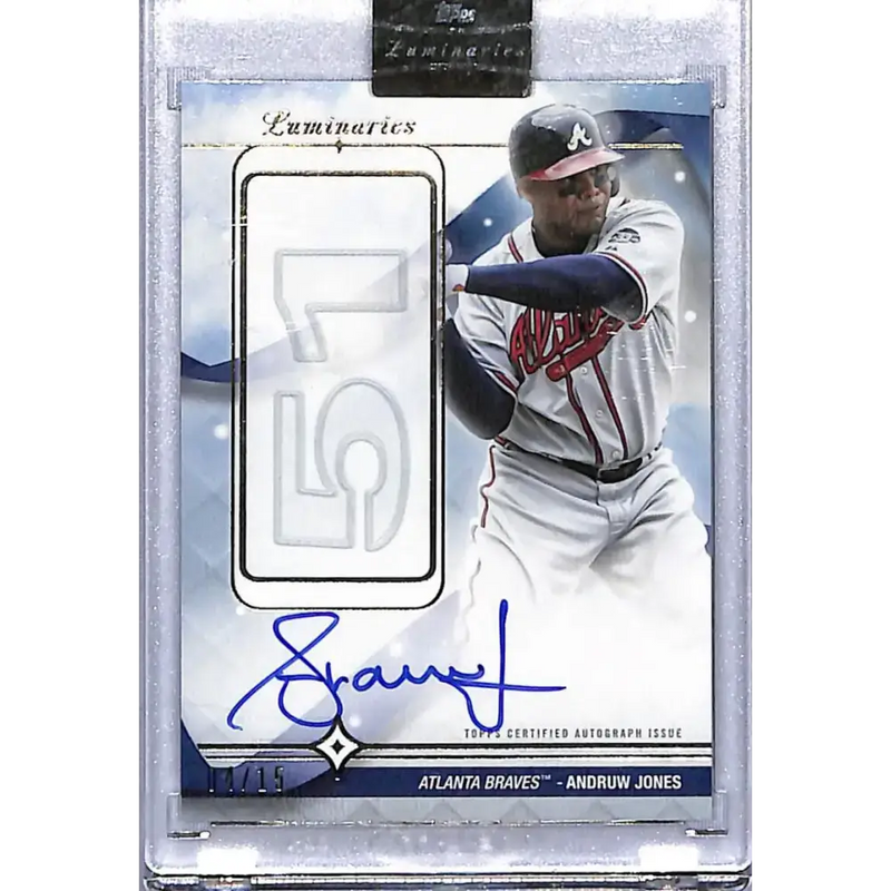2023 Topps Luminaries Home Run Kings #HRK-AJ Andruw Jones NM-MT MEM Auto 04/15 Atlanta Braves - Baseball Card Single