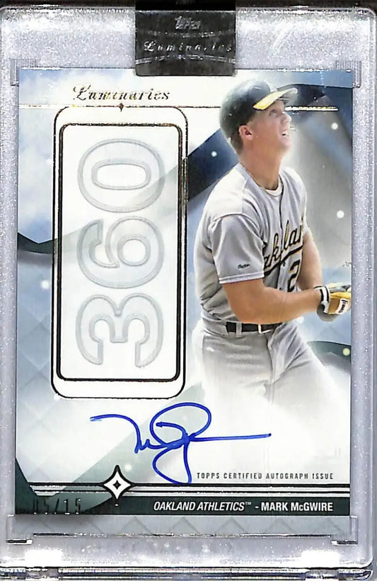 2023 Topps Luminaries Home Run Kings #HRK-MM2 Mark McGwire NM-MT Auto 5/15 Oakland Athletics - Baseball Card Single