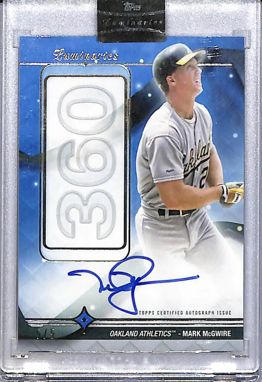 2023 Topps Luminaries Home Run Kings #HRK-MM2 Mark McGwire NM-MT Auto 5/5 Oakland Athletics - Baseball Card Single
