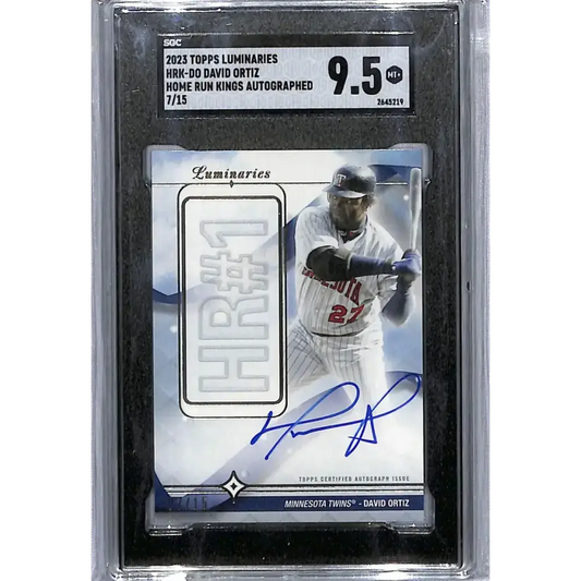 2023 Topps Luminaries #HRKDO David Ortiz SGC 9.5 MINT+ Auto 7/15 Minnesota Twins Baseball Card - Baseball Card Single