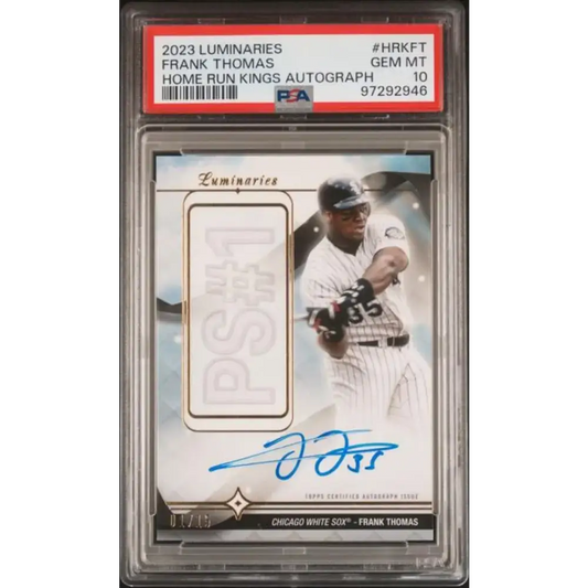 2023 Topps Luminaries #HRKFT Frank Thomas PSA 10 GEM MINT Auto 1/15 Chicago White Sox Baseball Card - Baseball Card