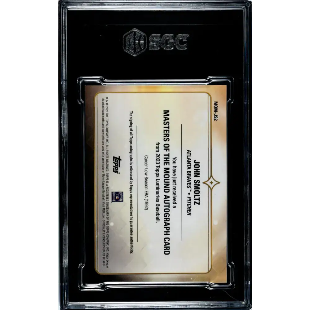 2023 Topps Luminaries #MOM-JS2 John Smoltz SGC 9.5 MINT+ Auto 1/5 Atlanta Braves Baseball Card - Baseball Card Single