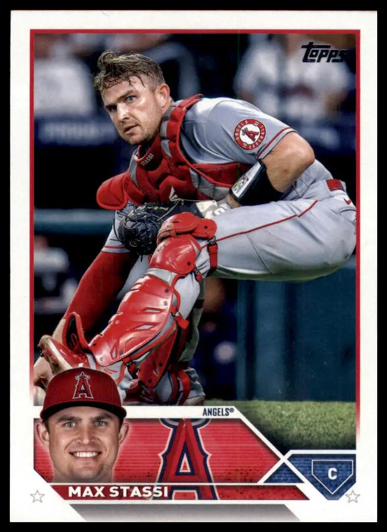2023 Topps Max Stassi 85 Los Angeles Angels NM - Baseball Card Single