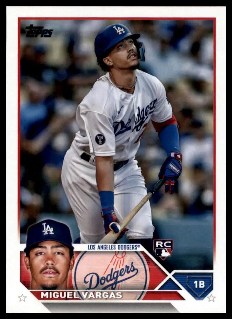 2023 Topps Miguel Vargas RC 163 Los Angeles Dodgers Baseball NM - Baseball Card Single