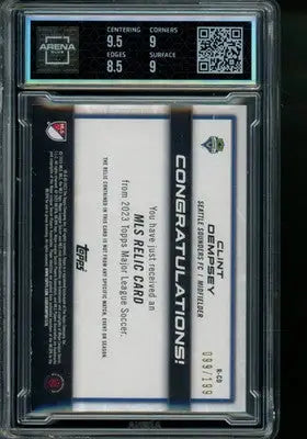 2023 Topps MLS Clint Dempsey #R-CD Blue 99/199 Relic Soccer Arena Club 9